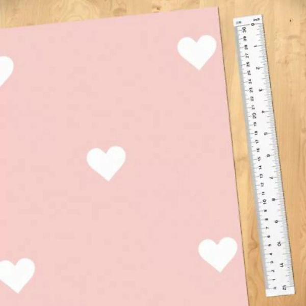 Bilderwelten Kindertapete No.YK59 Weiße Herzen auf Rosa rosa Gr. 432 x 290 günstig online kaufen