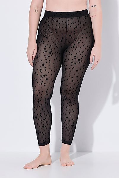 Ulla Popken Feinstrumpfhose Mesh-Leggings Sterne transparent günstig online kaufen