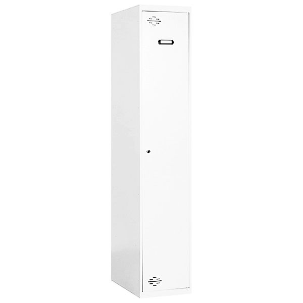 PROREGAL Spind AMEGO HxBxT 180 x 30 x 50 cm 1 Abteil Grundmodul Weiß-Weiß S günstig online kaufen