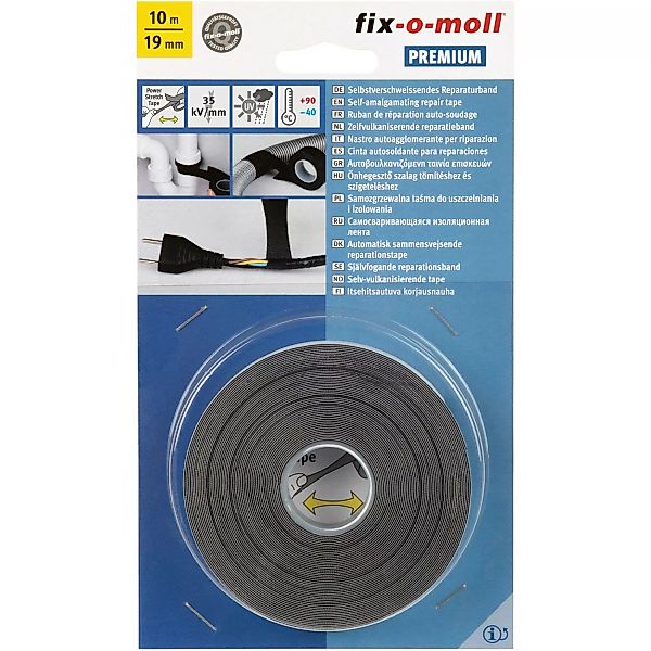 Fix-o-moll Power-Stretch-Band Schwarz 10 m x 19 mm günstig online kaufen