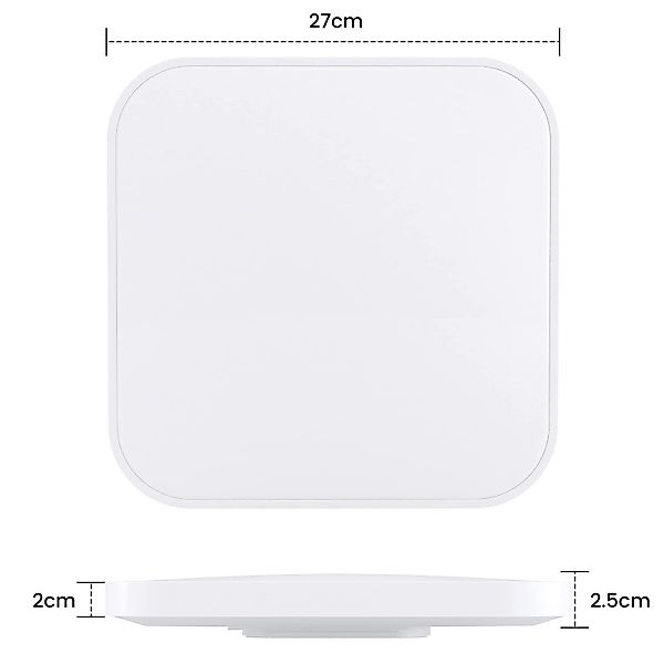 ZMH LED Deckenleuchte 27cm Quadratisch Flach günstig online kaufen