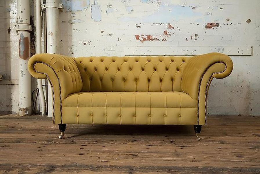 Xlmoebel Sofa Chesterfield Großes Textildesign Wohnzimmer-Sofa Polster 2-Si günstig online kaufen