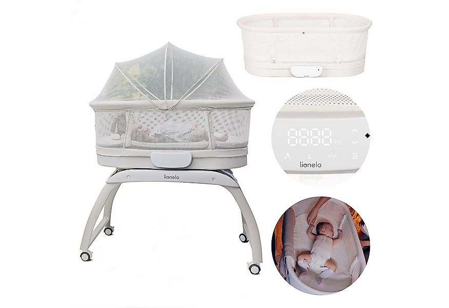 lionelo Baby-Reisebett CORAL, Kinderbett, Wiege und Babywaage/5 Schaukelstu günstig online kaufen