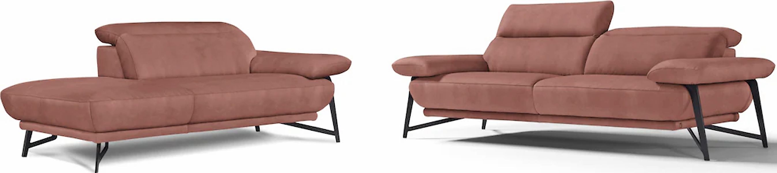 Egoitaliano Sofa "Anais, Design mit hohem Sitzkomfort, Fußfarbe schattengra günstig online kaufen