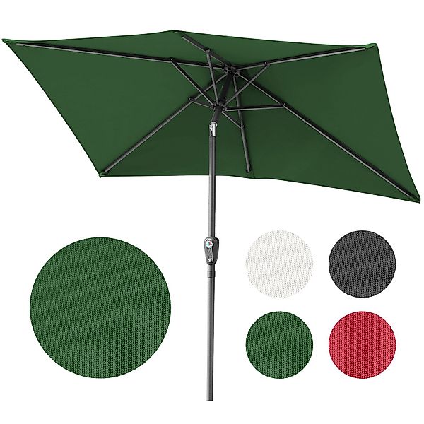 Clanmacy Sonnenschirm Sonnenschirm Rechteckig,Kurbel,Knickbar,Eisen,neigbar günstig online kaufen