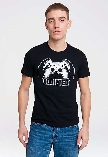 LOGOSHIRT T-Shirt "ADDICTED", mit Front-Print günstig online kaufen