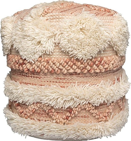 Kayoom Pouf Bohist 225 35cm x 35cm, Strukturen mit Fransen und Quasten (1-S günstig online kaufen