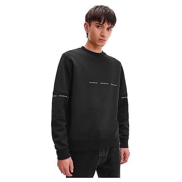 Calvin Klein Jeans Repeat Logo Rundhalsausschnitt Sweater S Ck Black günstig online kaufen