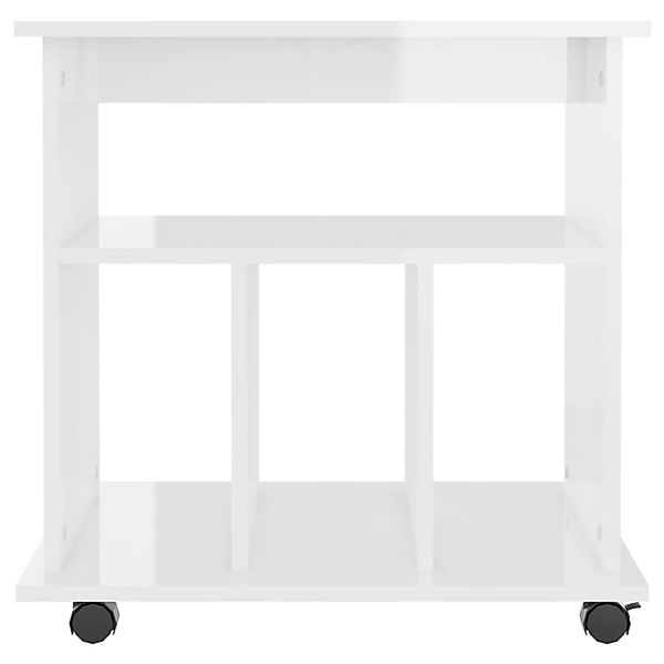 vidaXL Rollschrank Hochglanz-Weiß 60x45x60 cm Holzwerkstoff günstig online kaufen