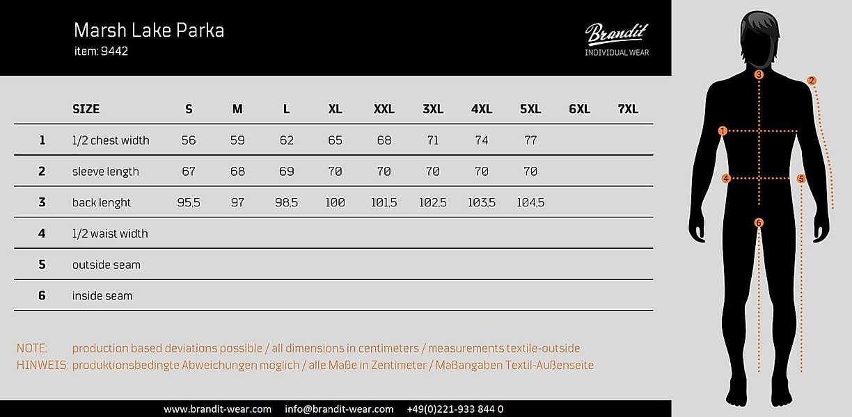 Brandit Parka Bandit Herren Winter Jacke Bundeswehr Parka Armee Mantel Tedd günstig online kaufen