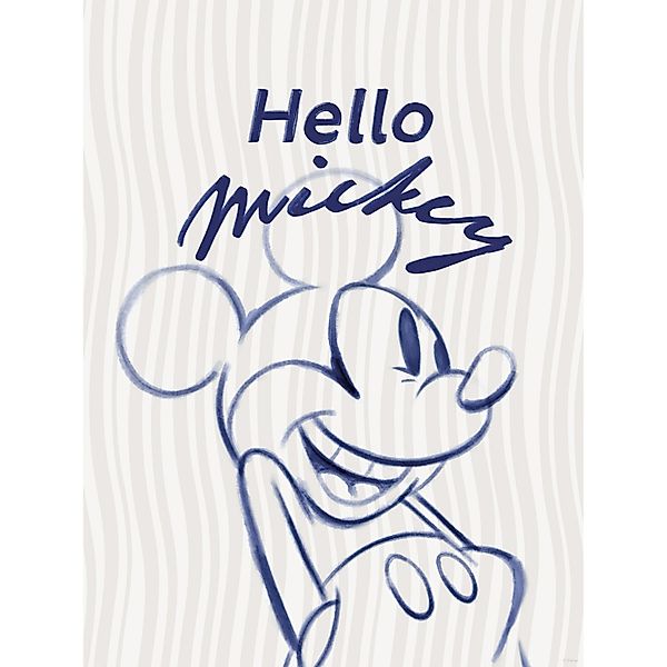Komar Wandbild Disney Mickey Mouse Hello 30 cm x 40 cm Blau günstig online kaufen