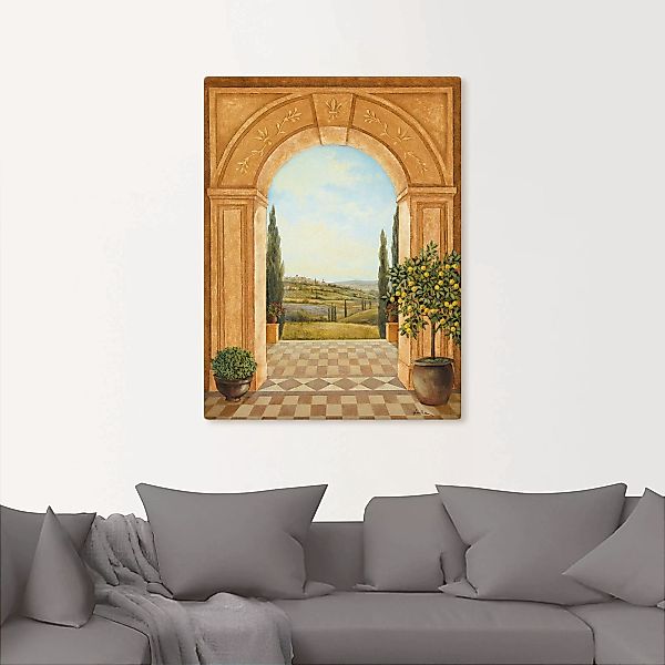Artland Wandbild "Ausblick mit Zitronenbaum", Fensterblick, (1 St.), als Le günstig online kaufen