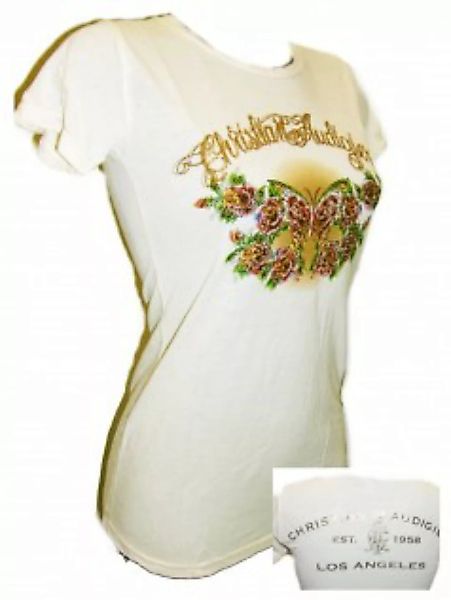 Christian Audigier Damen Strass Shirt Butterfly (L) günstig online kaufen