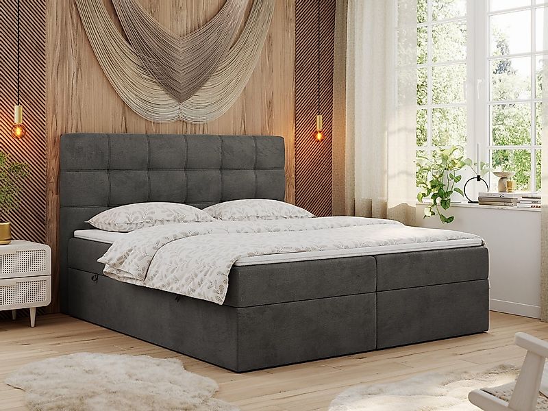 MKS MÖBEL Boxspringbett ERNI (Set, Packung, T30-Schaum, H3-Matratze, 7 Härt günstig online kaufen