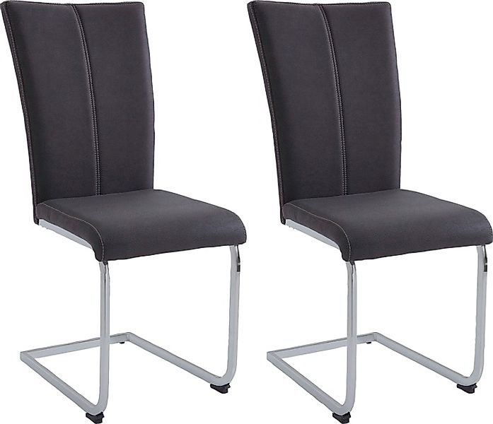 Home affaire Freischwinger »Nils«, (Set), 2 St., Luxus-Microfaser Lederopti günstig online kaufen
