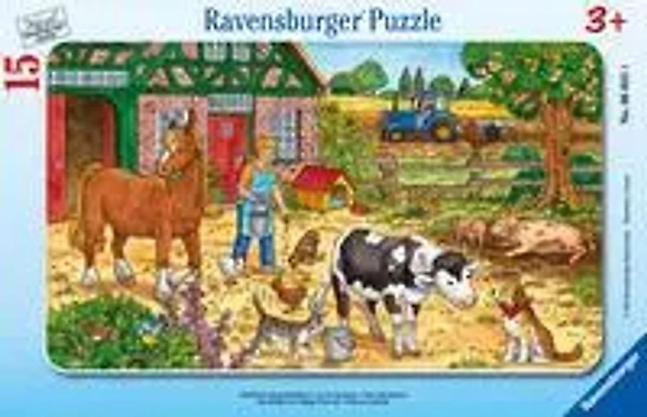 Ravensburger Puzzle Glückliches Bauernhofleben. 15 Teile Rahmenpuzzle, 15 P günstig online kaufen