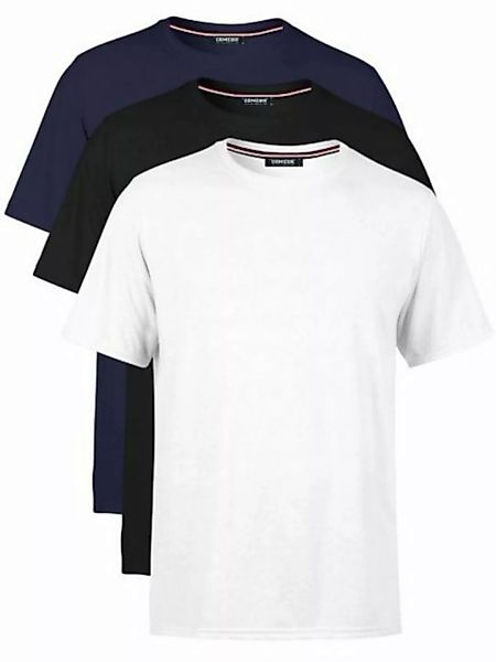 COMEOR T-Shirt Herren Basic T-Shirts Baumwolle (Packung, 3-tlg) mit gerader günstig online kaufen