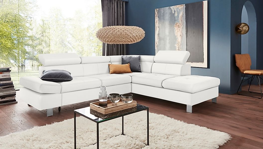 exxpo - sofa fashion Ecksofa "Fiji, L-Form", mit Kopf- bzw. Rückenverstellu günstig online kaufen