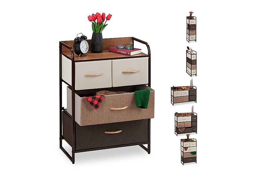 relaxdays Beistellschrank Schubladenschrank vers. Designs A günstig online kaufen