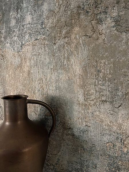 Newroom Vliestapete, Taupe Tapete Modern Beton - Betonoptik Betonwand Grau günstig online kaufen