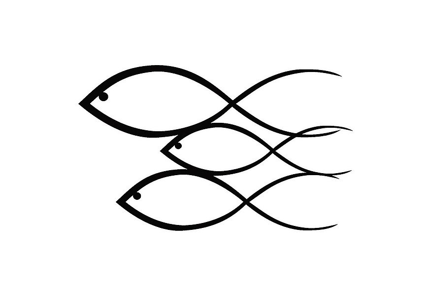 Jumpeak Wanddekoobjekt Kleine Fische Wanddekoration aus Metall, Maritimer S günstig online kaufen