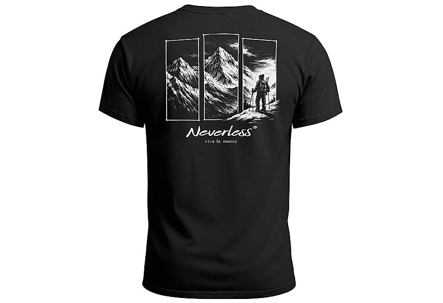 Neverless Print-Shirt Herren T-Shirt Backprint Grafik Aufdruck Nature Outdo günstig online kaufen