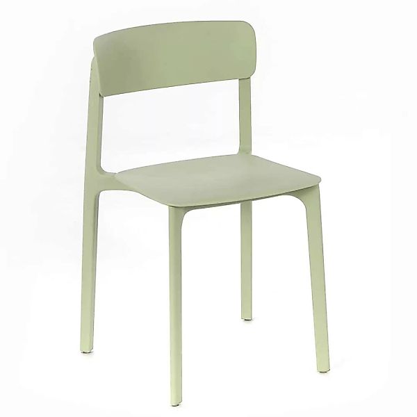Outdoor Stühle in Hellgrün Kunststoff (4er Set) günstig online kaufen