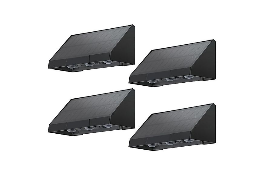 ZMH Außen-Wandleuchte 1/2/4ER Wandlampe solar 3000K 2 Modi Solarwandleuchte günstig online kaufen