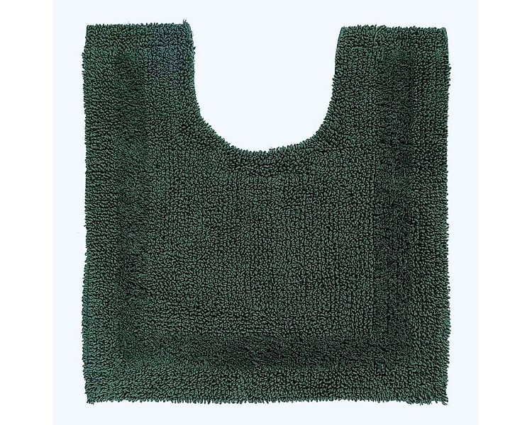Homescapes Badematte WC-Vorleger moosgrün 50x55 cm aus 100% Baumwolle, Höhe günstig online kaufen