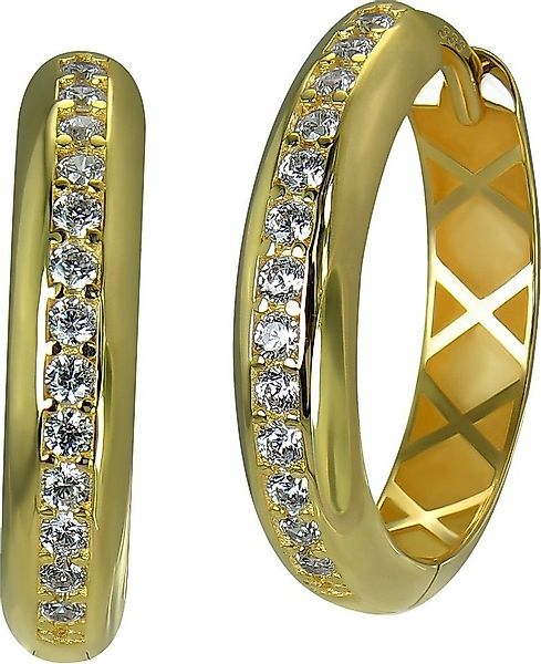 GoldDream Paar Creolen GoldDream Creole Beauty Zirkonia Ohrring (Creolen), günstig online kaufen