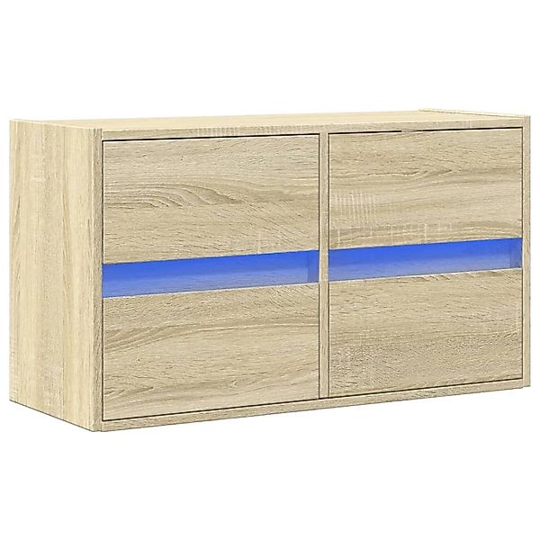 vidaXL TV-Wandschrank mit LED-Beleuchtung Sonoma-Eiche 80x31x45 cm 852287 günstig online kaufen