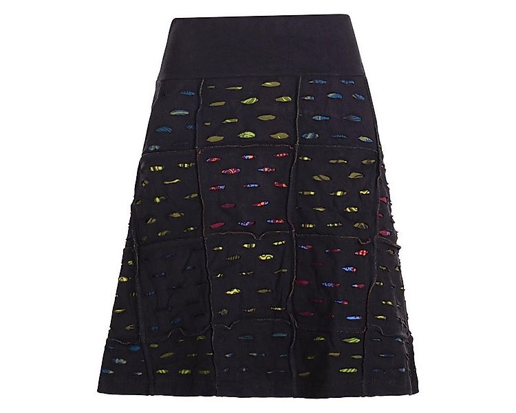 Vishes A-Linien-Rock Damen knielang Rock Baumwolle Cutwork Design A-Linie e günstig online kaufen