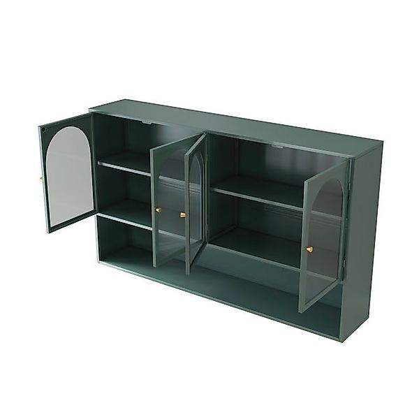 OKWISH Wandhängeschrank Hängeschrank,Four-door,Glass Wall Cabinet Storage, günstig online kaufen