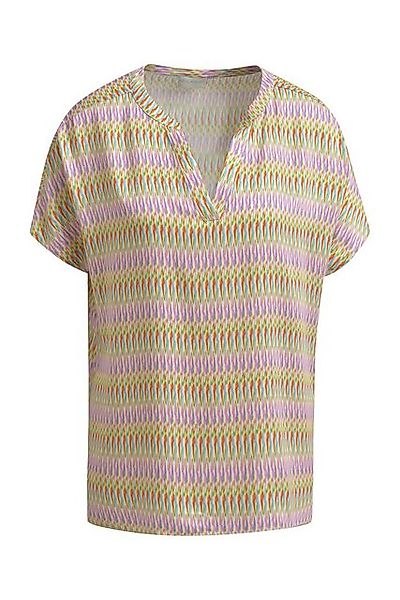 Milano Italy Blusentop BLOUSETOP WITH PANEL AND V-NECK COLORFUL PRINT günstig online kaufen