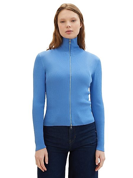 TOM TAILOR Denim Strickjacke in Ripp-Optik günstig online kaufen