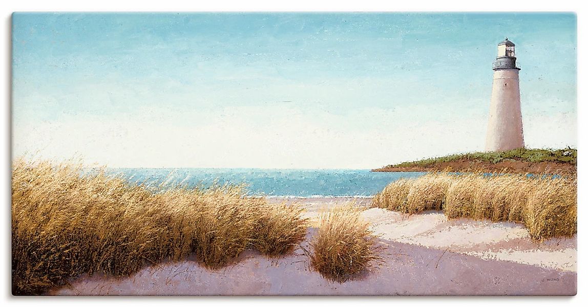 Artland "Leuchtturm am Meer" Gebäude 1 Stk. tlg. auf Holzrahmen gespannt günstig online kaufen