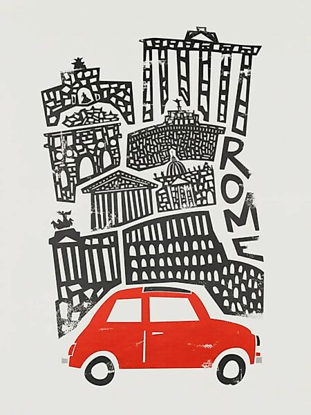 Poster / Leinwandbild - Rome Cityscape günstig online kaufen