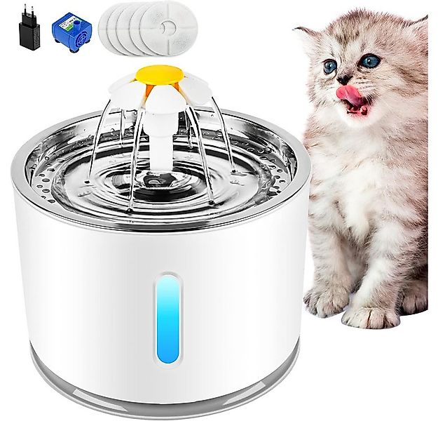 NUODWELL Trinkbrunnen Katzenbrunnen, Wasserspender für Katzen mit Wassersta günstig online kaufen