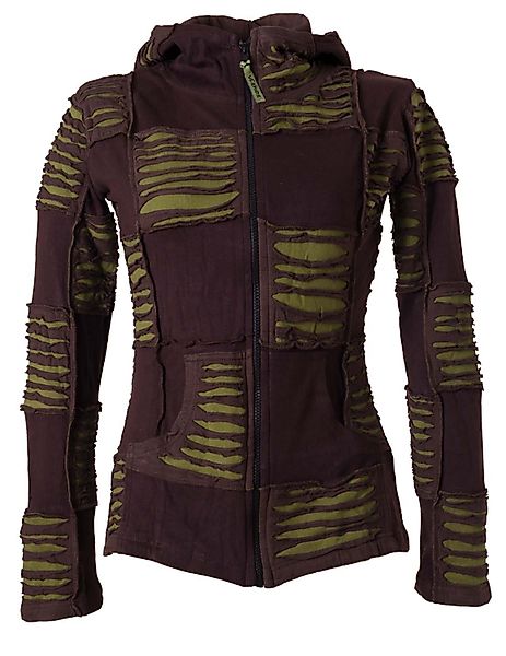 Vishes Kurzjacke Patchwork Jacke mit Cutwork günstig online kaufen