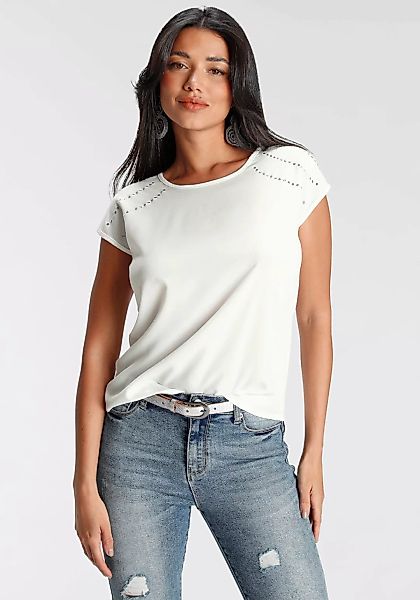Melrose Shirtbluse, mit Nieten günstig online kaufen