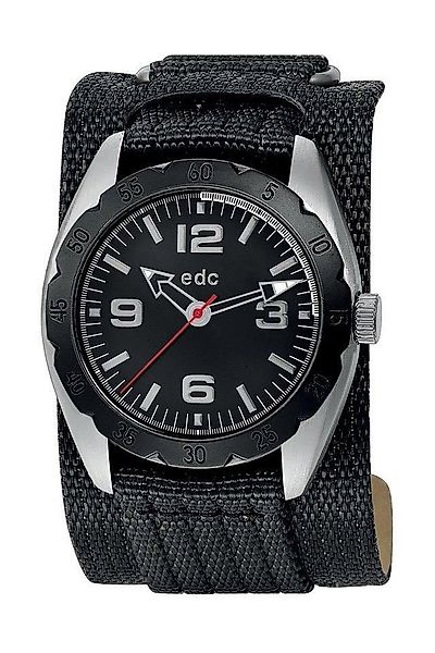 edc by Esprit Quarzuhr Metal Grid Cool Black, Edelstahl, Schwarz, Textil-/L günstig online kaufen