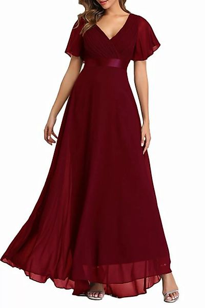 ENIX Abendkleid Damen-Abendkleid mit elastischem Bund und Glockenärmeln Fal günstig online kaufen