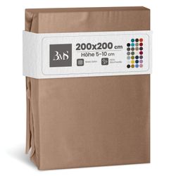 BETTWAESCHE-MIT-STIL Spannbettlaken Mako Satin Spannbettlaken, Topper günstig online kaufen