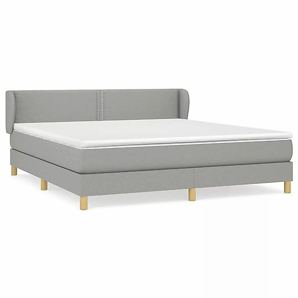 vidaXL Boxspringbett mit Matratze Hellgrau 180x200 cm Stoff1396903 günstig online kaufen