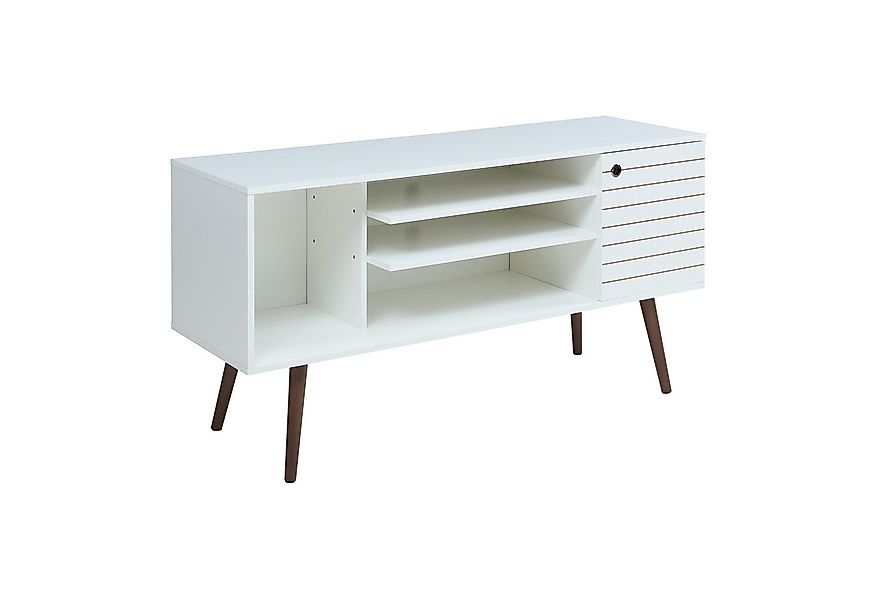 en.casa TV-Schrank »Vare« mit 1 Tür und 4 offenen Fächern 130 x 40 x 66 cm günstig online kaufen