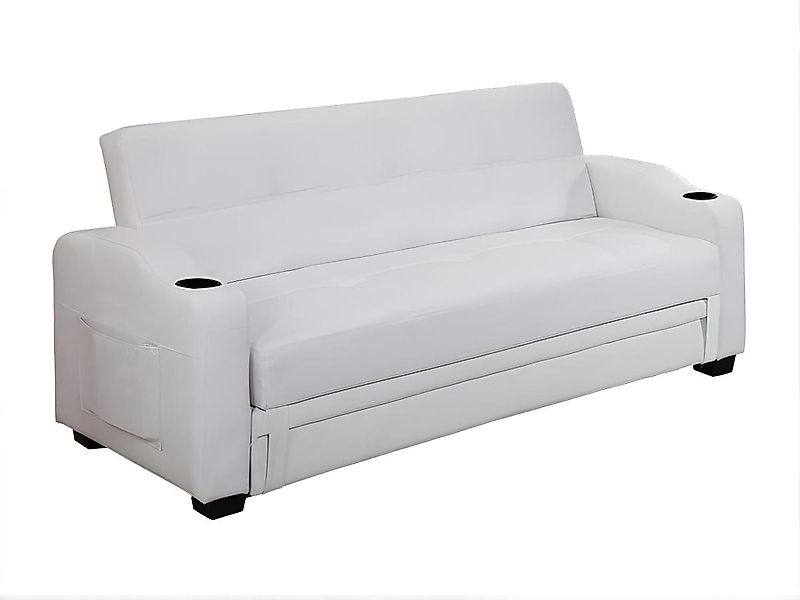 Schlafsofa Klappsofa - Kunstleder - Weiß - MIRELLA günstig online kaufen