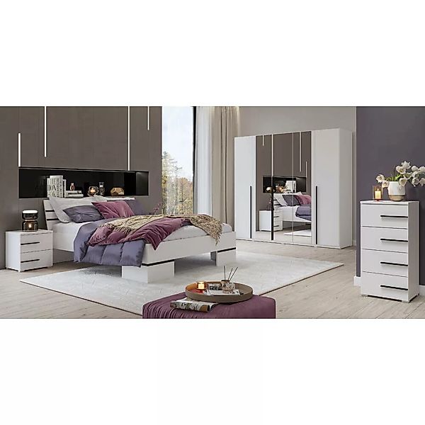 Schlafzimmer Set 5-teilig VALLETTA-83 mit Bett 160x200 in weiß günstig online kaufen