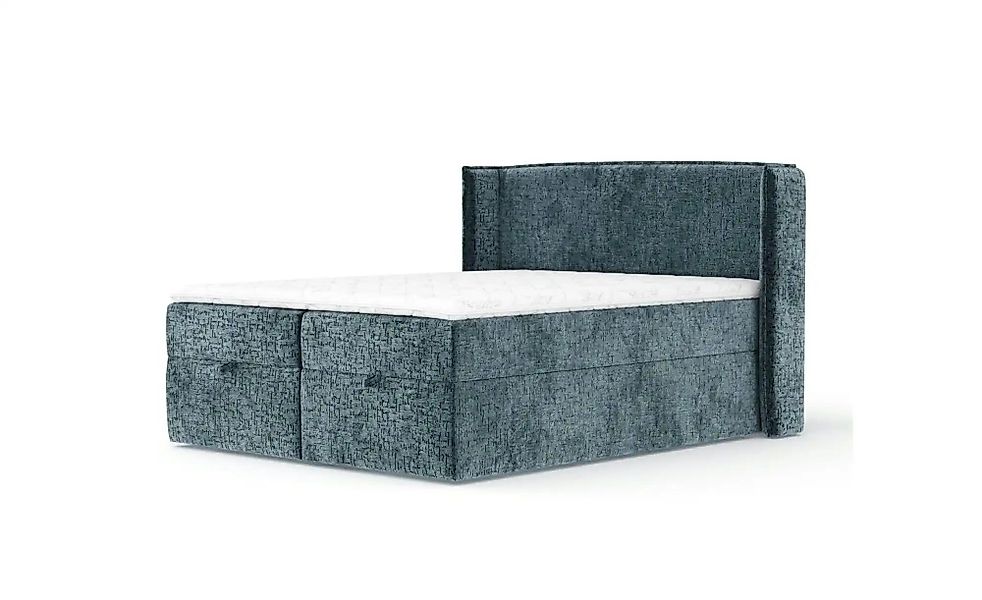 Boxspringbett mit Stauraum   ¦ blau ¦ Maße (cm): B: 178 H: 117 Betten > Kom günstig online kaufen