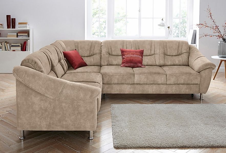 sit&more Ecksofa "Salsa L-Form" mit Federkern, wahlweise mit Bettfunktion günstig online kaufen
