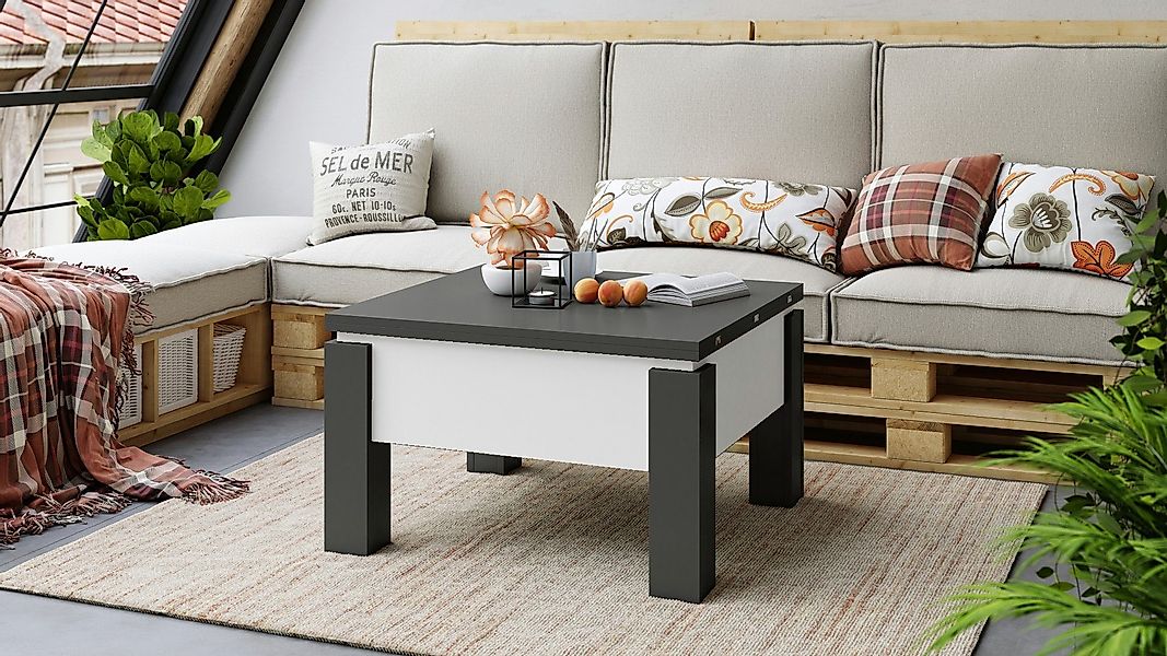 designimpex Couchtisch Design Oslo Tisch höhenverstellbar günstig online kaufen